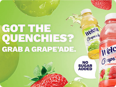 Welch's 1 marquee visual